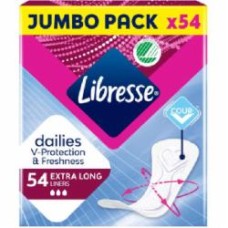 Прокладки ежедневные Libresse Dailies Fresh Extra Long 54 шт. Прокладки ежедневные Libresse Dailies Fresh Extra Long 54 шт.