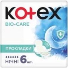 Прокладки гигиенические Kotex Bio-Care Night 6 шт. Прокладки гигиенические Kotex Bio-Care Night 6 шт.