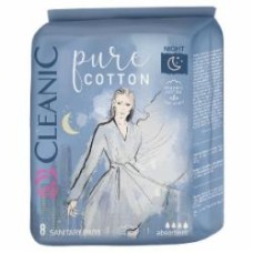 Прокладки гигиенические Cleanic ночные Pure 8 шт. Прокладки гигиенические Cleanic ночные Pure 8 шт.