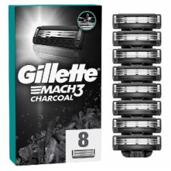 Сменный картридж GILLETTE Mach 3 Charcoal 8 шт.