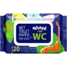 Влажная туалетная бумага Naturelle Kids одношаровий 120 шт.
