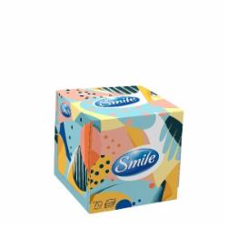 Салфетки бумажные в коробке Smile трехслойные белые куб 70 шт. Салфетки бумажные в коробке Smile трехслойные белые куб 70 шт.