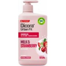 Гель для душа DICORA Urban Fit Клубника и молоко 825 мл Гель для душа DICORA Urban Fit Клубника и молоко 825 мл