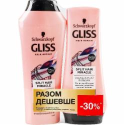Набор GLISS Шампунь Split Hair Miracle 250 мл + бальзам Split Hair Miracle 200 мл