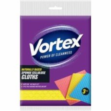 Салфетки целлюлозные Vortex Sponge Cloths 3 шт./уп. разноцветные