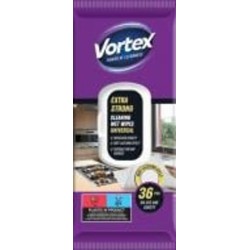 Влажные салфетки Vortex универсальные 36 шт./уп. белые