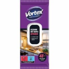 Влажные салфетки Vortex с клапаном для кухни 48 шт./уп. белые
