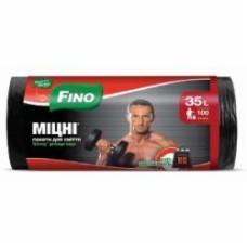 Мешки для бытового мусора Fino крепкие 35 л 100 шт.