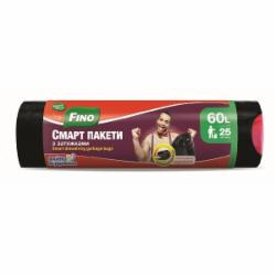 Мешки для мусора с затяжками Fino крепкие 60 л 25 шт.