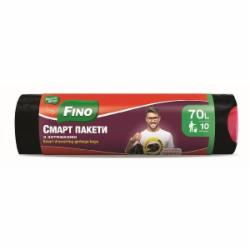 Мешки для мусора с затяжками Fino крепкие 70 л