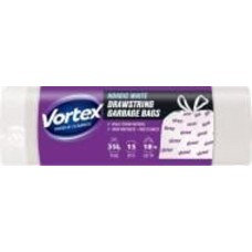 Мешки для мусора с затяжками Vortex Nordic HDРЕ крепкие 35 л 15 шт.