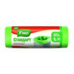 Мешки для бытового мусора Fino стандартные 60 л 40 шт.