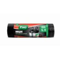 Мешки для мусора с ручками Fino крепкие 60 л 15 шт.