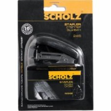 Степлер мини №24/6 16 листов + 1000 скоб черный SCHOLZ