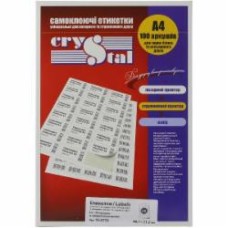 Этикетки UPM-Kymmene Crystal с закругленными краями А4/65 г/м 38,1x21,2 100 л.