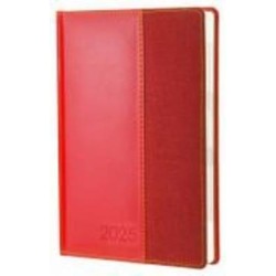 Дневник датированный Optima A5 2025 O26147 красный