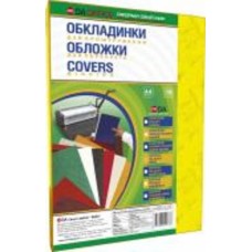 Обложка для брошюрования D&A картон под кожу Delta Color A4 желтый 1220101020400 230 мкм 100 шт.