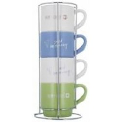 Набор чашек Limited Edition Limited на металлической подставке 345 мл 4 шт.