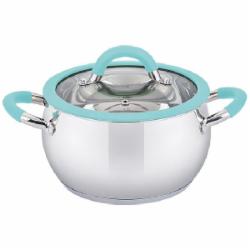 Кастрюля с крышкой Pepper Apple Mint 2,2 л, силиконовый ободок