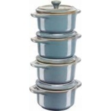 Набор кокотниц Staub мини керамических 4 шт бирюза 40508-159-0