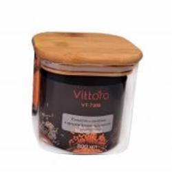 Банка для сыпучих Vittora стеклянная 800 мл VT-7308 Банка для сыпучих Vittora стеклянная 800 мл VT-7308