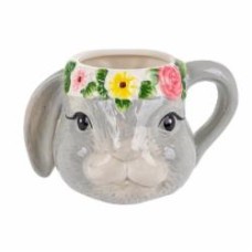 Чашка Lefard Flower Bunny 400 мл серый
