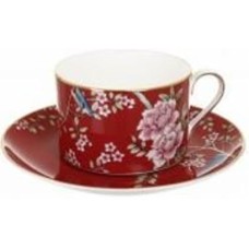 Чашка с блюдцем Narumi Queen's Garden Red 270 мл