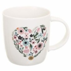Чашка Bella Vita Flower Heart 348 мл белый