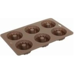 Форма для кексов Smart Kitchen by Flamberg с втулкой на 6 шт Peach&Brown series 27х16,3х3 см коричневый