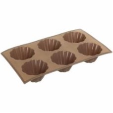Форма для кексов Smart Kitchen by Flamberg на 6 шт. Peach&Brown series 29,5х17,5х3 см коричневый