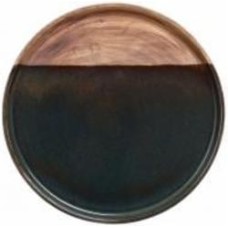 Тарелка Salex с бортом Moss/wood 26 см