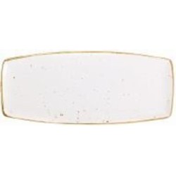 Блюдо прямоугольное Salex White/walnut 37х16 см