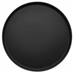 Тарелка подставная Dovbysh Porcelain с ровным бортом 24 см WIN черная