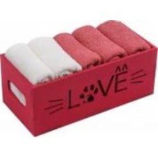 Набор полотенец кухонных Love Raspberries (5 шт./уп.) 30x30 см розовый Білтекс
