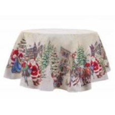 Скатерть Village Lefard d140 кремовый с рисунком Home Textile
