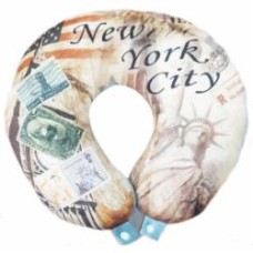Подушка дорожная New York citi Анна 33х33 см разноцветный