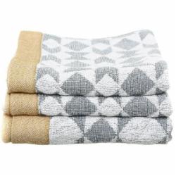 Полотенце махровое Zebra Tiles 70x140 см серый с бежевым Texpol