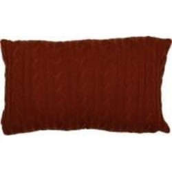 Подушка вязаная Коса 30x45 см кирпичный