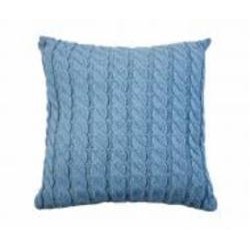 Подушка декоративная Косы 45x45 см васильковый