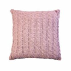 Подушка декоративная Косы 33x33 см розовый