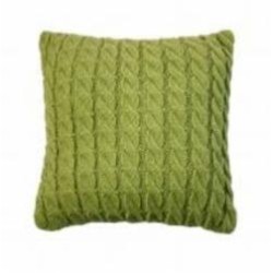 Подушка декоративная Косы 45x45 см травяной