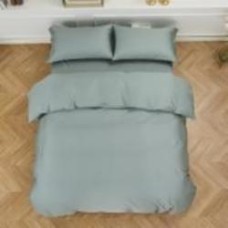 Комплект постельного белья Solid семейный зеленый La Nuit