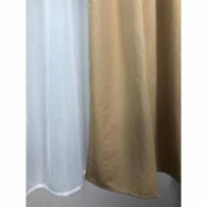 Комплект тюля и штор Сappuccino коричневый с белым 300х170 см с подхватом Комплект тюля и штор Сappuccino коричневый с белым 300х170 см с подхватом