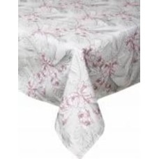 Скатерть Nika 140x220 см белый с рисунком Luna
