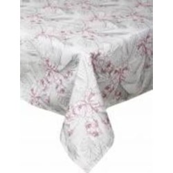Скатерть Nika 140x220 см белый с рисунком Luna