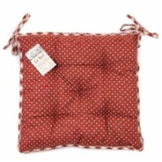 Подушка на стул Lucy Бордо горошек 40х40 см La Nuit
