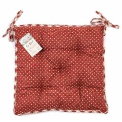 Подушка на стул Lucy Бордо горошек 40х40 см La Nuit