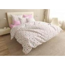 Комплект постельного белья 1,5 Pink Stars белый с рисунком UP! (Underprice)