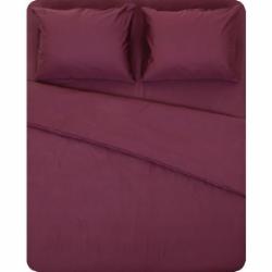 Комплект постельного белья Stone Wash евро вишневый La Nuit
