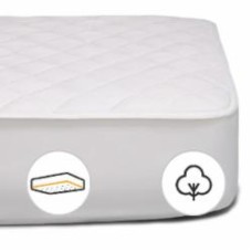 Наматрасник MirSon № 963 Natural Line Стандарт Cotton обычный с резинкой по периметру 26х160x200 см 2200000838919